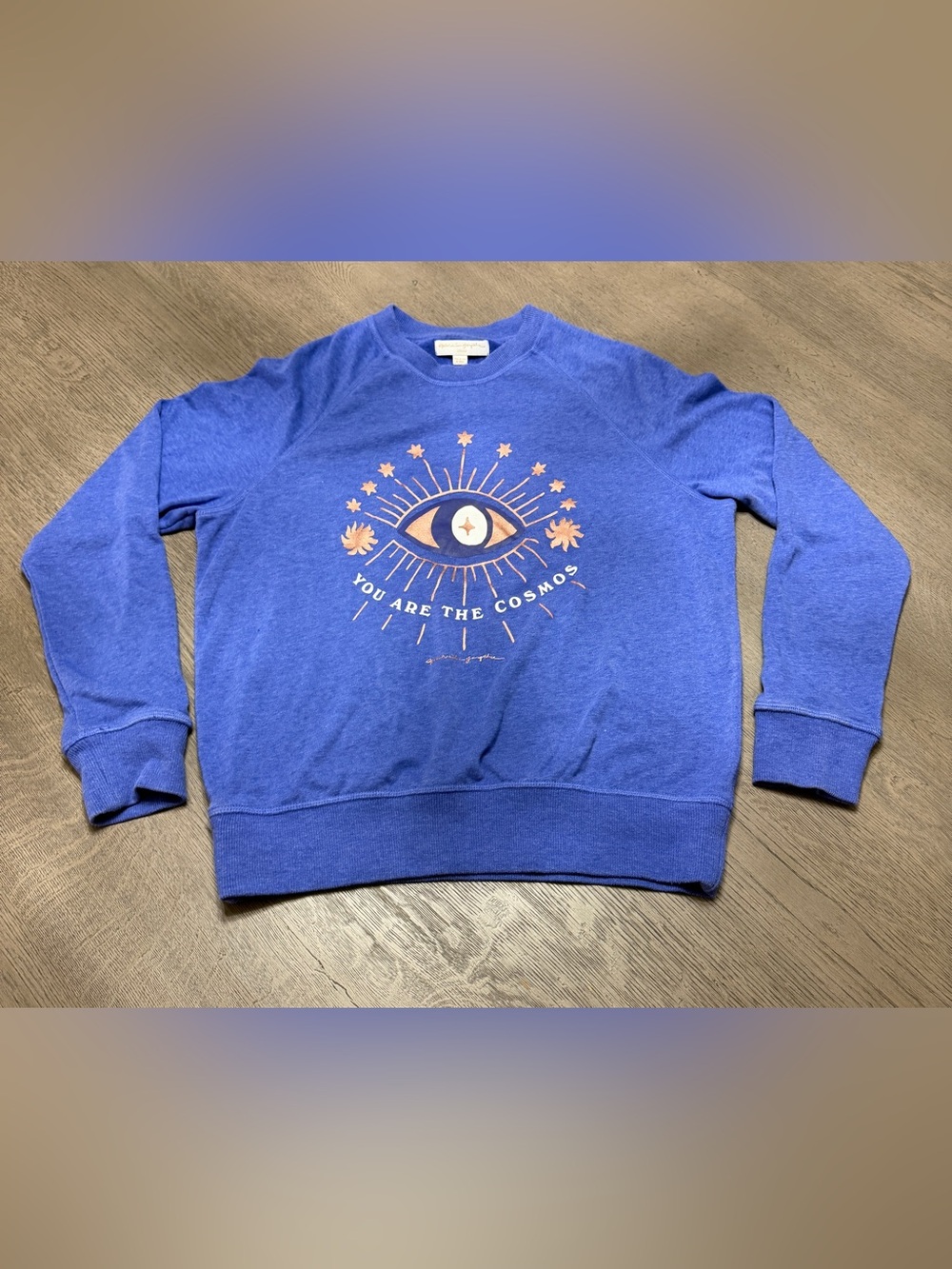 Spiritual Gangster “You Are The Cosmos” blue sweatshirt Size M